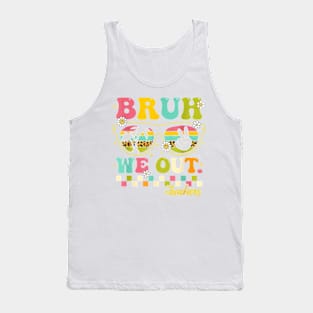 Retro Schools Out For Summer Sunglasses Bruh We Out Teachers T-Shirt Tank Top
